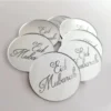 New Eid Mubarak 5cm Circle Acrylic Cupcake Topper Gold Ramadan Cake Topper for Hajj Mubarak Cake Decorations Muslim Eid Baking - Image 2
