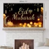 Eid Mubarak EID Al Adha Backdrop Ramadan Kareem Islamic Mosque Lamp Moon Photography Background Photo Studio Photographic Props - Image 2
