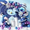 Space astronaut themed children's birthday party balloon decorated arch set Kids Planet Themed Party Supplies