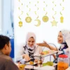 6pcs/set EID Mubarak Decoration Swirl Banner Star Moon Ceiling Hanging Ornament Ramadan Kareem Islam Muslim Party Supplies - Image 2